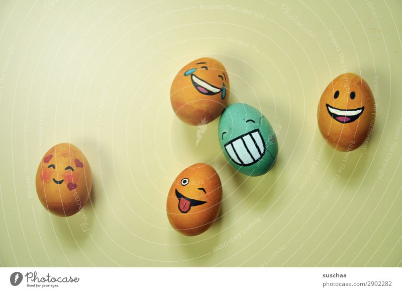 ich lach mich eggisch .. Ei Osterei bemalt Kunst Ostern Tradition Feste & Feiern Smiley lachen Witz Humor lustig Freude Gesicht Clique Unsinn Frühling