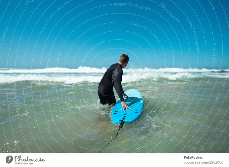 #AE# Going In Kunst ästhetisch Surfen Surfer Surfbrett Surfschule Meer Fuerteventura blau Urlaubsstimmung Wellen Neopren Neoprenanzug Farbfoto mehrfarbig