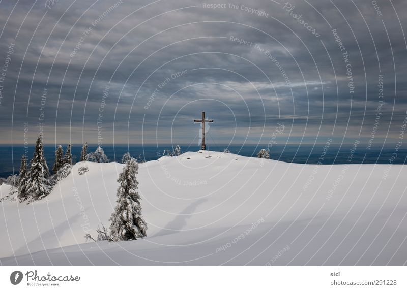 Halb_und_halb Ferien & Urlaub & Reisen Tourismus Winter Schnee Berge u. Gebirge wandern Klettern Bergsteigen Natur Landschaft Wolken Eis Frost Alpen
