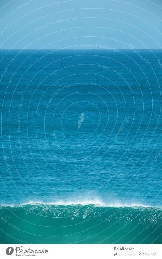 #A# Blauer Schlag Kunst ästhetisch Meer Wellen Wellengang Wellenform Wellenbruch Wellenkuppe Farbfoto Gedeckte Farben Außenaufnahme Detailaufnahme Experiment