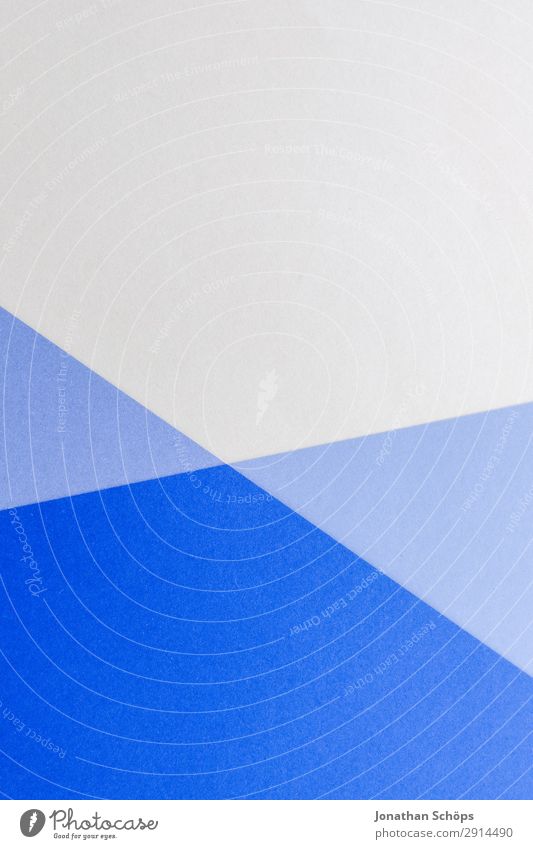 grafisches Hintergrundbild aus Buntpapier Basteln Papier einfach blau weiß flach Geometrie graphisch Entwurf minimalistisch Karton Textfreiraum Farbe seriös