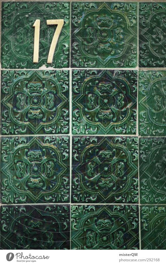 When I was 17. Kunst ästhetisch Fliesen u. Kacheln Kachelofen Portugal Lissabon Fassade Wand Fassadenverkleidung grün Dekoration & Verzierung Muster
