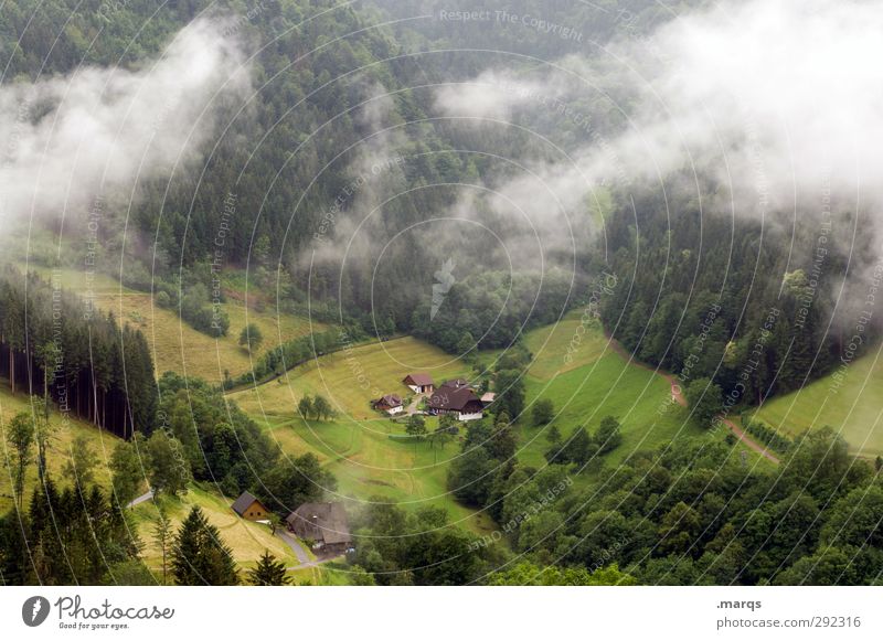 Alte Häuser | Bauernhof Tourismus Landwirtschaft Forstwirtschaft Umwelt Natur Landschaft Herbst Klima Klimawandel Nebel Wiese Wald Hügel Berge u. Gebirge schön