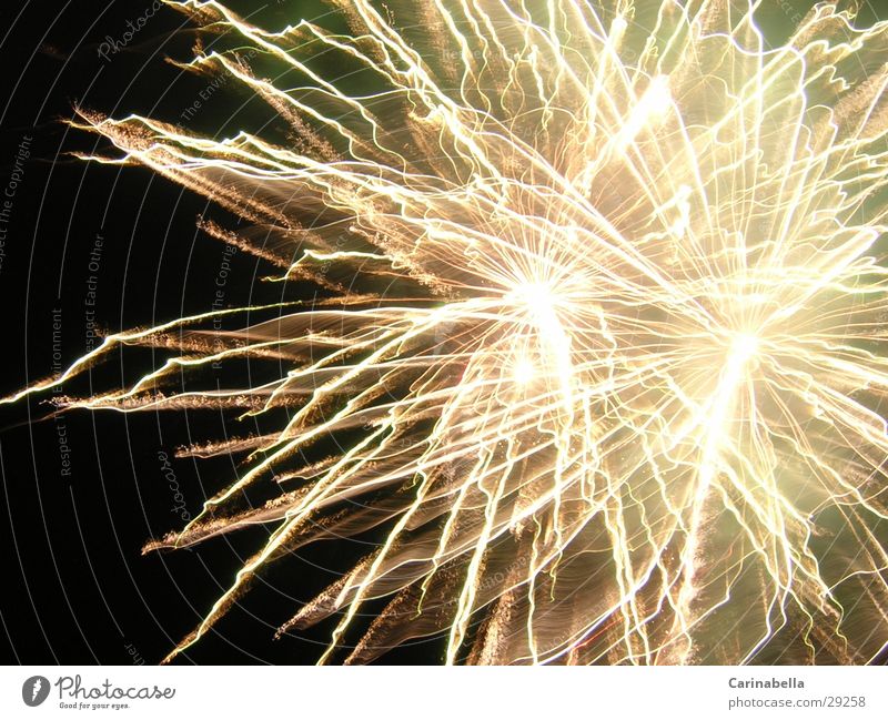 Knaller Licht Nacht Silvester u. Neujahr Nachthimmel Fototechnik Feuerwerk Brand Beleuchtung