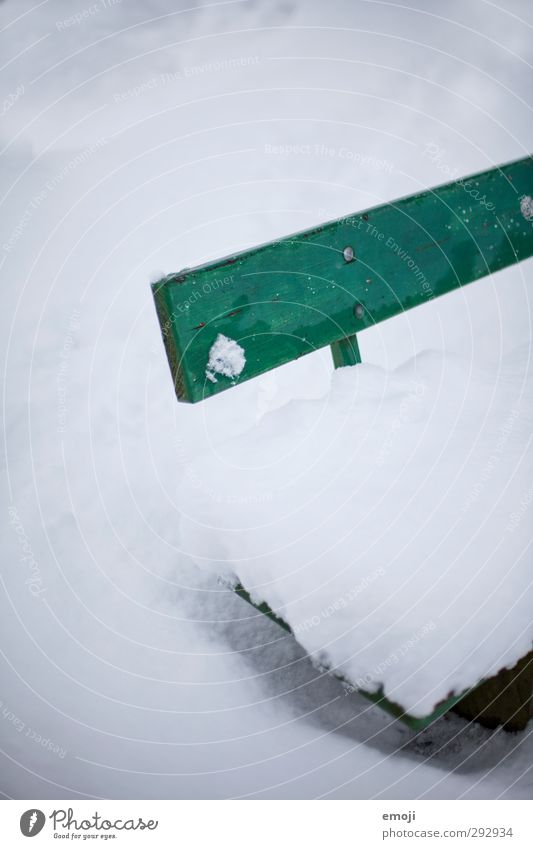 Bank = Sitzgelegenheit Umwelt Natur Winter Schnee Park kalt weiß Farbfoto Außenaufnahme Menschenleer Textfreiraum oben Tag
