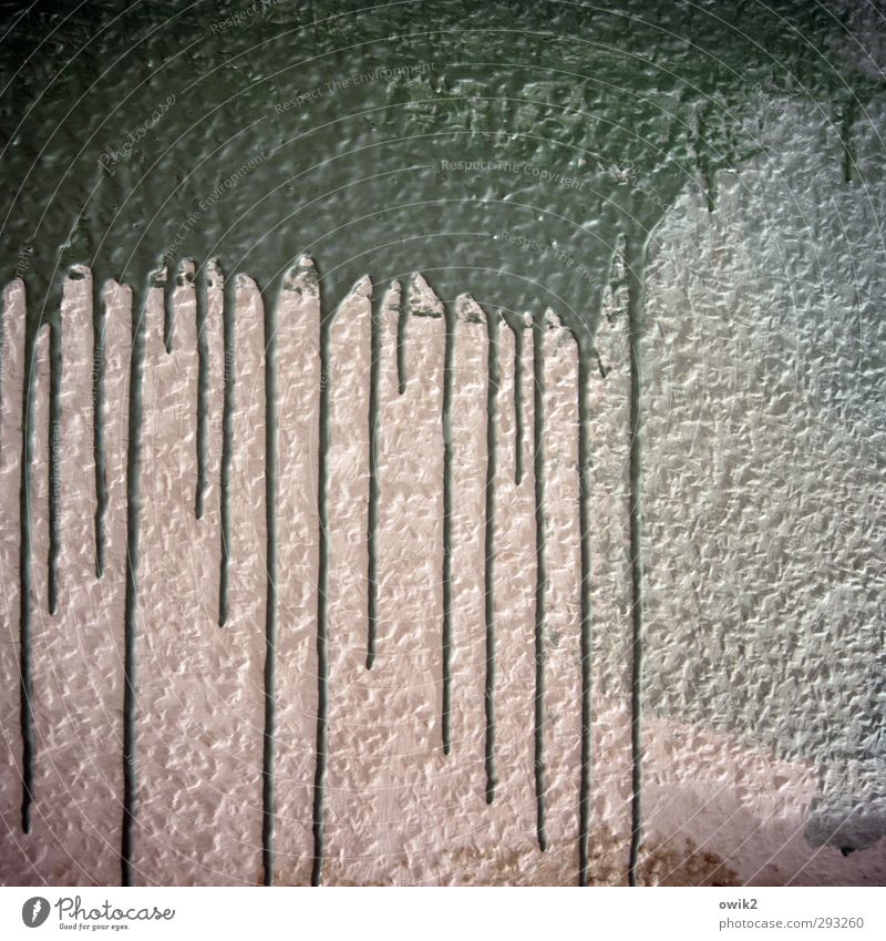 Alle Nasen lang heimwerken Mauer Wand Flüssigkeit frisch nah viele grau grün Farbstoff Farbe fließen rieseln Schwerkraft Vignettierung Raufasertapete Anstrich