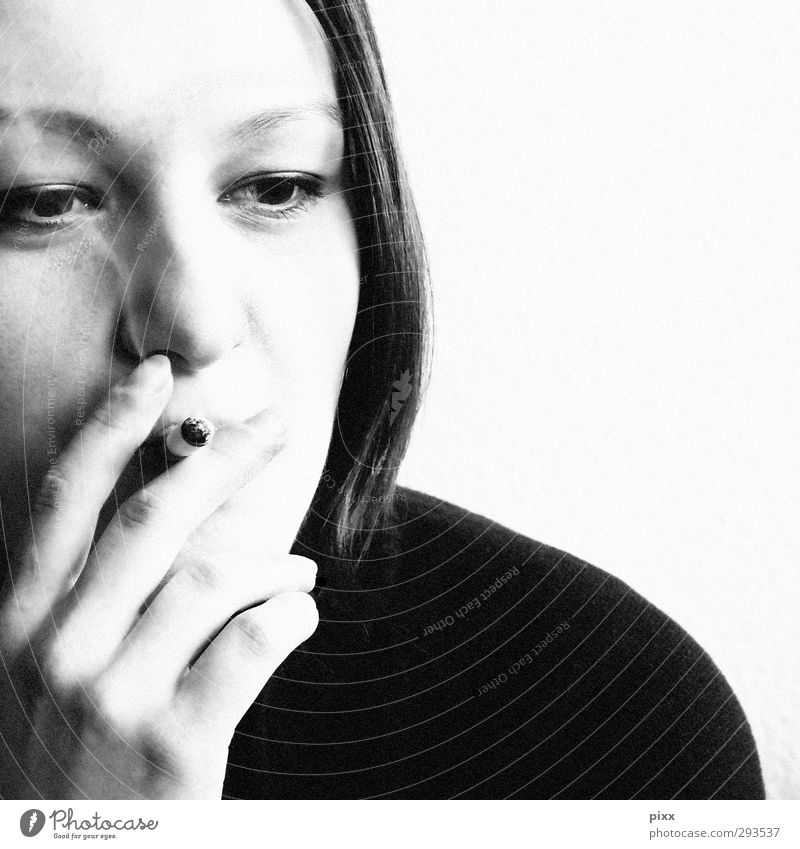 sieben Haare & Frisuren Gesicht Gesundheit Krankheit Rauchen Praktikum Student Feierabend feminin Junge Frau Jugendliche Leben Hand 1 Mensch 18-30 Jahre