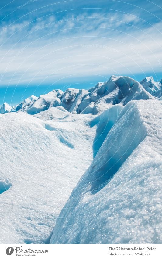 Eisberg Natur blau türkis weiß Gletscher Perito Moreno Gletscher Schnee Strukturen & Formen Spitze Gletscherwanderung Schatten Licht Wolken Argentinien