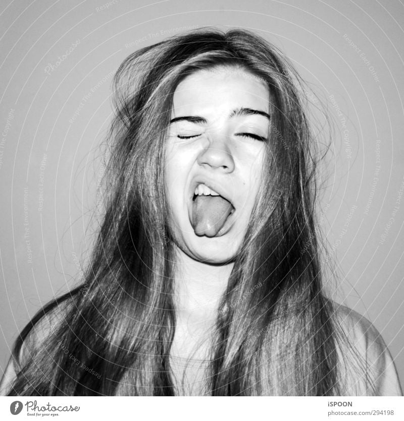 Ä Mensch feminin Junge Frau Jugendliche Schwester Haut Kopf Haare & Frisuren Gesicht Auge Nase Mund Lippen Zähne 1 13-18 Jahre Kind T-Shirt blond langhaarig