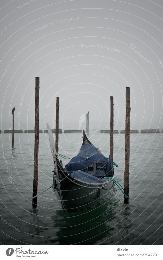 La Gondola Ferien & Urlaub & Reisen Tourismus Sightseeing Städtereise Meer Insel Winter Wasser Wetter schlechtes Wetter Nebel Venedig Italien Stadt Hafenstadt