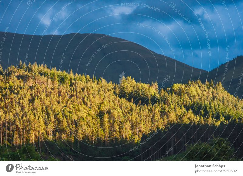 letzter Sonnenstrahl am Berg Highlands, Schottland Umwelt Natur Landschaft Himmel Sonnenaufgang Sonnenuntergang Sonnenlicht Schönes Wetter Berge u. Gebirge