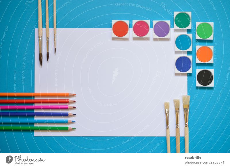farbenfrohe Ordnungsliebe Freizeit & Hobby Bildung Erwachsenenbildung Arbeitsplatz Feierabend Kunst Künstler Maler Gemälde Schreibwaren Papier Schreibstift