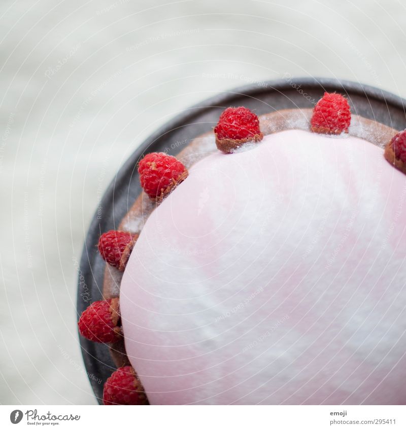 für jeden EIn stück Frucht Kuchen Dessert Süßwaren Himbeeren Ernährung lecker süß rosa fondant Farbfoto Innenaufnahme Menschenleer Textfreiraum oben