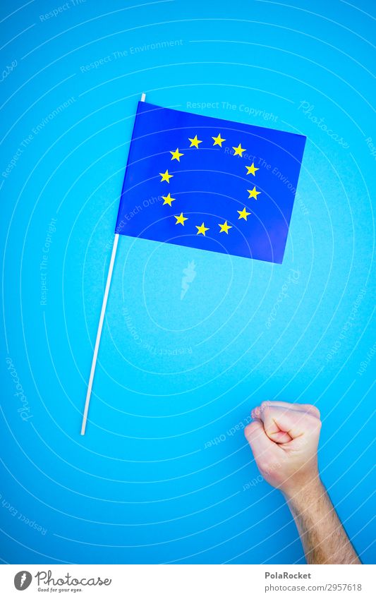 #S# STARKES Europa Wissenschaften ästhetisch Europäer Europafahne Europa Parlament Faust stark blau Zukunft Fahne Stern Sternenhaufen Wahlen Politik & Staat