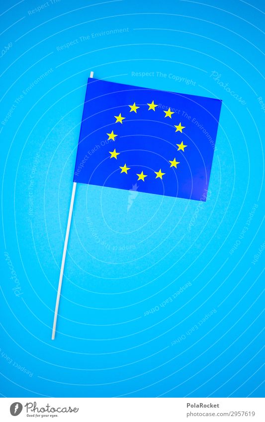 #S# EUflag Kunst ästhetisch Europa Europäer Eurozeichen Europafahne Fahne blau Stern Sternenhaufen Kreis Politik & Staat Wahlen Europa Parlament Freiheit