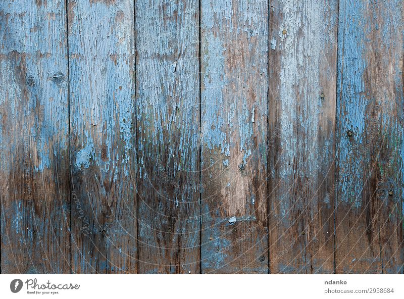Holzhintergrund mit blau gerissener Farbe Design Dekoration & Verzierung Tisch Natur alt natürlich retro Kreativität Nutzholz Hartholz Hintergrund Holzplatte