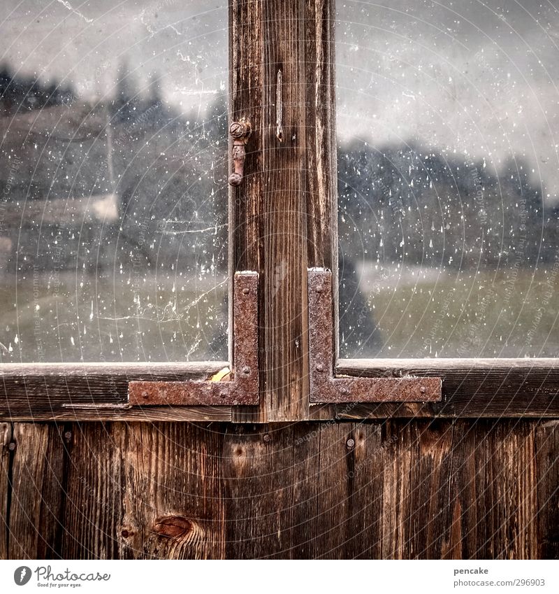 dark side of allgäu | adele! Natur Frühling Wiese Wald Alpen Hütte Fenster Holz Glas Metall Weisheit Fernweh Einsamkeit Volksglaube Maserung Holzstruktur