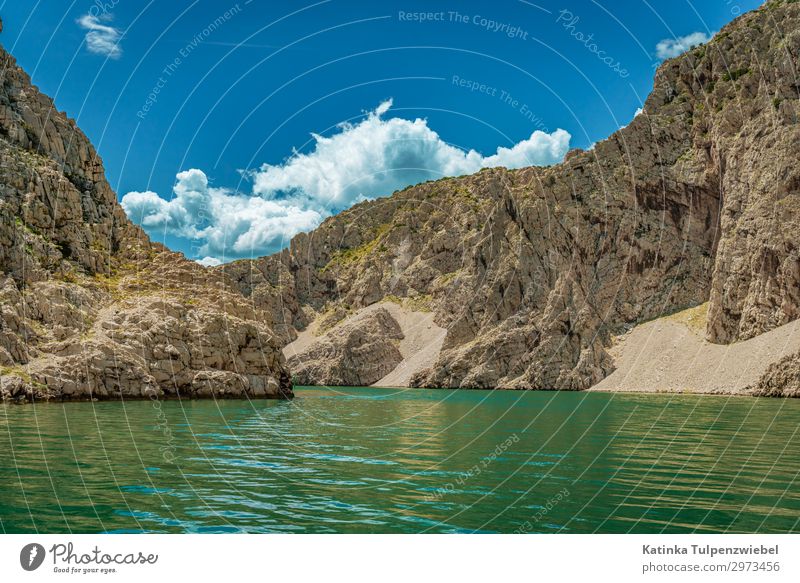 Zrmanja-Cayon in Kroatien (3) Umwelt Natur Landschaft Pflanze Urelemente Wasser Himmel Wolken Frühling Klima Felsen Schlucht Fluss Stein blau grau türkis