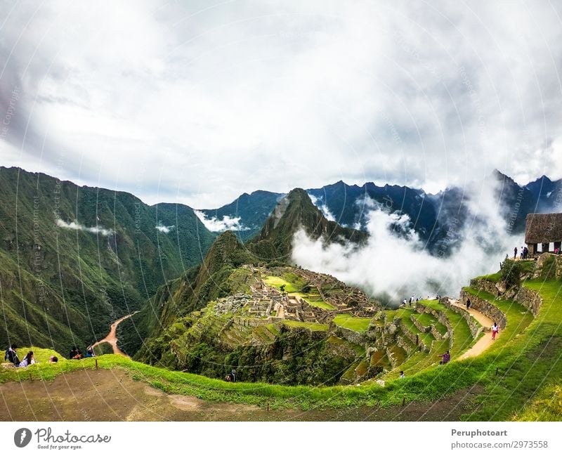 Machu Picchu - Weltwunder, Weltkulturerbe Ferien & Urlaub & Reisen Tourismus Berge u. Gebirge Kultur Landschaft Erde Himmel Nebel Wald Urwald Felsen Ruine