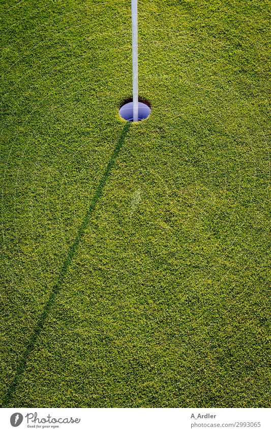 Golf - Loch mit Schatten Lifestyle Reichtum Freude Freizeit & Hobby Spielen Sport Fitness Sport-Training Sportveranstaltung Golfplatz lernen Natur Landschaft