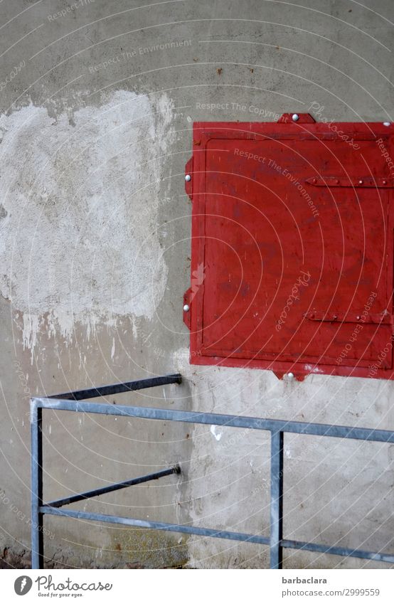 Isolation | abgesperrt Technik & Technologie Energiewirtschaft Wasserkraftwerk Maler Bauwerk Mauer Wand Fassade Geländer Kasten Container Stromkasten Beton