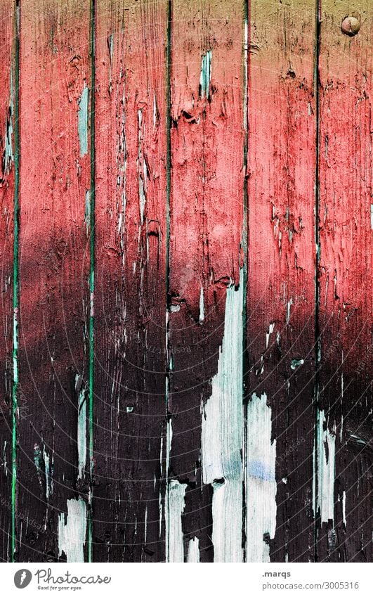 Holzwand Mauer Wand alt kaputt rot schwarz weiß Verfall Wandel & Veränderung Hintergrundbild Farbfoto Außenaufnahme Nahaufnahme Strukturen & Formen Menschenleer