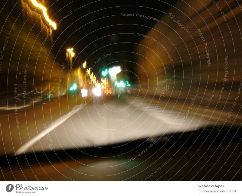 Highway to Hell [2] dunkel Nacht Geschwindigkeit verwaschen Lampe Langzeitbelichtung Straße Licht Bewegung Fahrzeuge