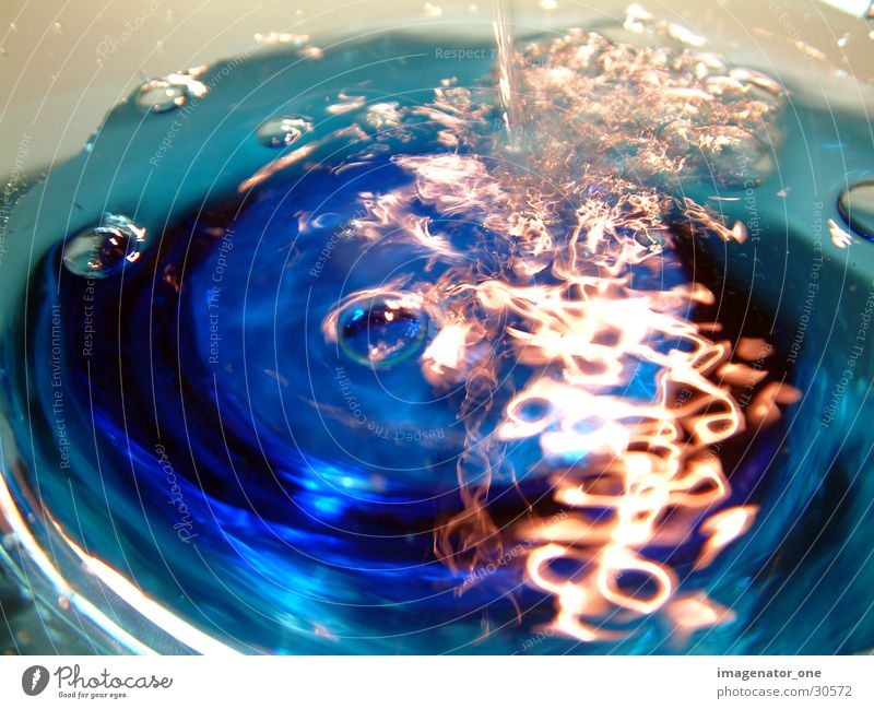 0002 Licht Reflexion & Spiegelung Fototechnik Wasser Brand blau Bewegung