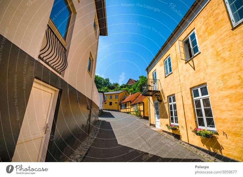 Skandinavische Strasse Mit Bunten Gebauden Ein Lizenzfreies Stock Foto Von Photocase