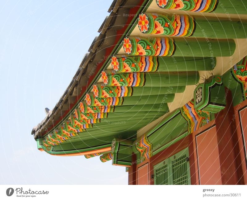 korean colours Korea Tempel historisch Dach mehrfarbig Seoul
