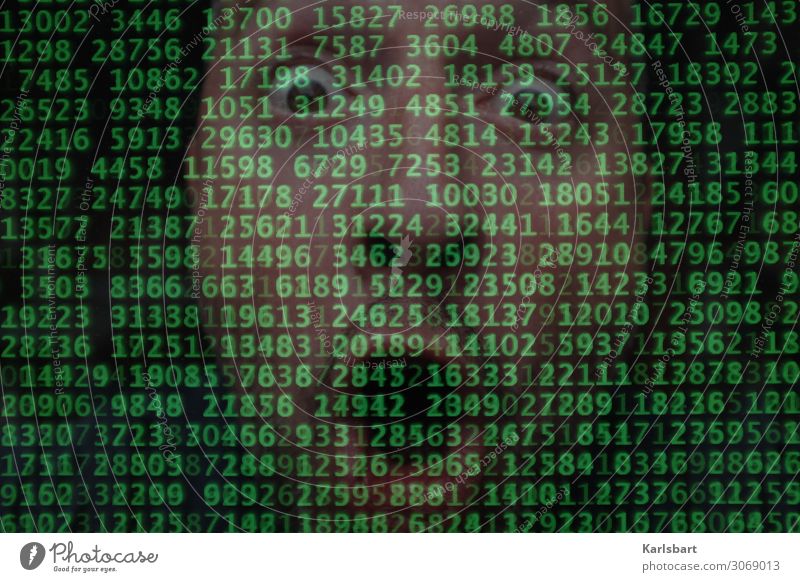 Überforderung Bildschirm High-Tech cyber Server Netzwerk Software programmieren Code Hacker Computer Digitalisierung Zahlen Zahlenkombination