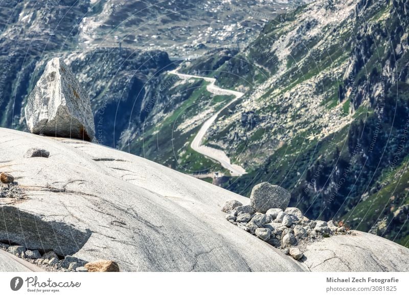 Panorama des schmelzenden Rhonegletschers in den Schweizer Alpen schön Ferien & Urlaub & Reisen Tourismus Sommer Schnee Berge u. Gebirge wandern Umwelt Natur