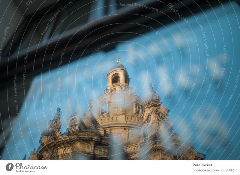 #A0# Alte Dame Kunst ästhetisch Dresden Sachsen Frauenkirche Reflexion & Spiegelung Kuppeldach Historische Bauten Altstadt Sehenswürdigkeit Tourismus Farbfoto