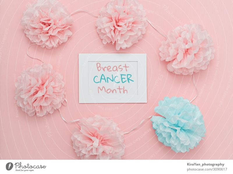 Konzept des Monats der Brustkrebsaufklärung elegant Gesundheitswesen Behandlung Krankheit Leben Frau Erwachsene Frauenbrust Blume Rose beobachten sprechen rosa