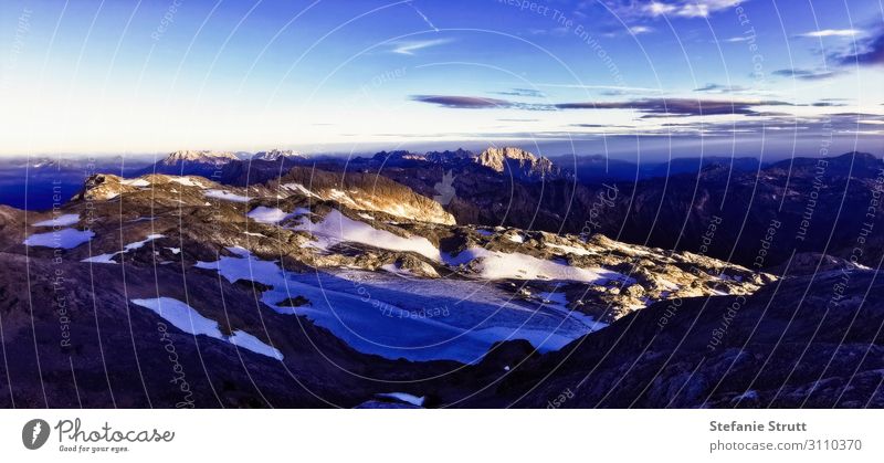 Sonnenaufgang am Hochkönig Natur Landschaft Himmel Sonnenuntergang Sommer Berge u. Gebirge Gipfel Schneebedeckte Gipfel Gletscher wandern Abenteuer Bewegung