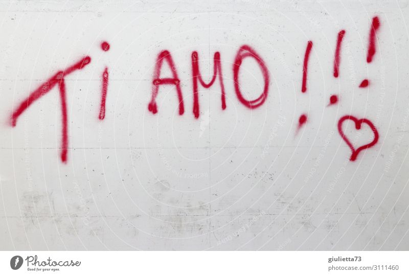 Ti amo !!! Mauer Wand Glück Hoffnung Liebe Graffiti Schriftzeichen Italienisch Herz Liebesbekundung Liebeserklärung Gefühle Liebesgruß zeitlos Unendlichkeit