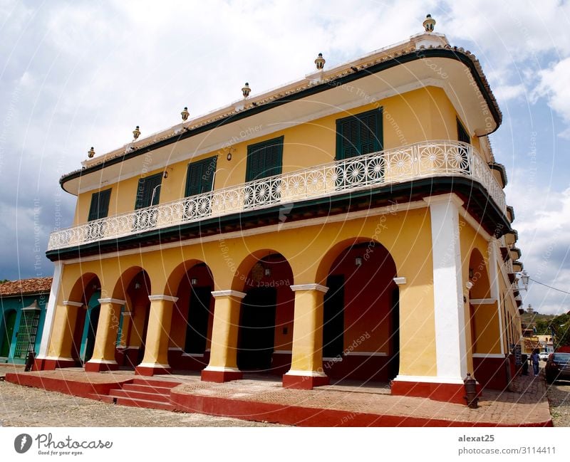 Palacio Brunet in Trinidad - Kuba schön Ferien & Urlaub & Reisen Tourismus Haus Stadt Palast Gebäude Architektur Straße alt retro Tradition amerika Hintergrund