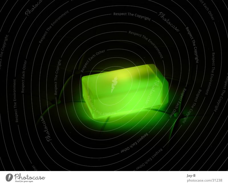Cube Green Lichtobjekt grün Lavalampe Futurismus Lampe Dinge Würfel Futuristic