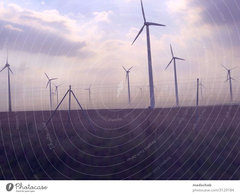 Rebellion entsteht aus Hoffnung. - regenerative Windkraft Energiewirtschaft Erneuerbare Energie Windkraftanlage Umwelt Urelemente Klima Klimawandel