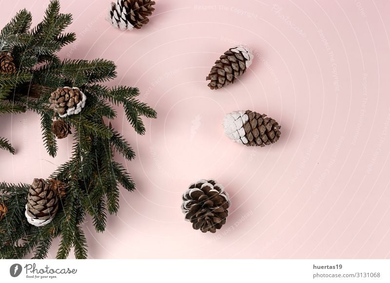Hintergrund mit Weihnachtsdekoration Komposition Lifestyle elegant Stil Design Glück Winter Dekoration & Verzierung Tisch Feste & Feiern Weihnachten & Advent