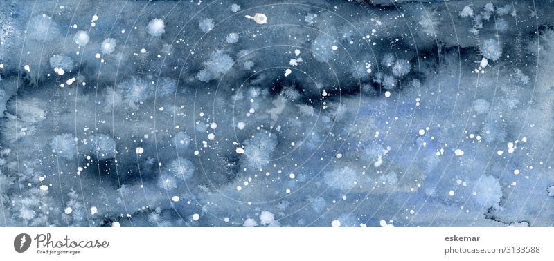 winter night Winter Schnee Winterurlaub Feste & Feiern Halloween Weihnachten & Advent Silvester u. Neujahr Kunst Gemälde Aquarell Umwelt Natur Himmel nur Himmel