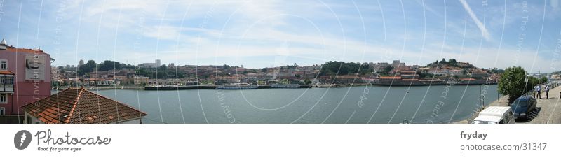 Porto II Panorama (Aussicht) Weitwinkel Portugal Wasserfahrzeug Europa Hafen groß Panorama (Bildformat)