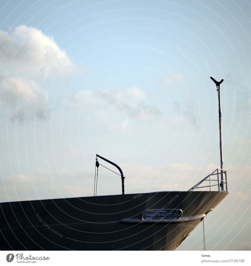 alter Stolz (2) bootswand schiff maritim vergänglichkeit sicherheit himmel seil reling Schiffsbug Schönes Wetter stolz
