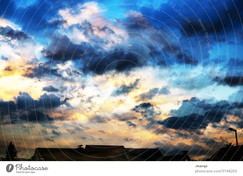 Kitschy | 3200 Natur Urelemente Luft Himmel Wolken Sonnenaufgang Sonnenuntergang Klima Wetter Dach außergewöhnlich Stimmung Romantik Umwelt Vielfältig Farbfoto