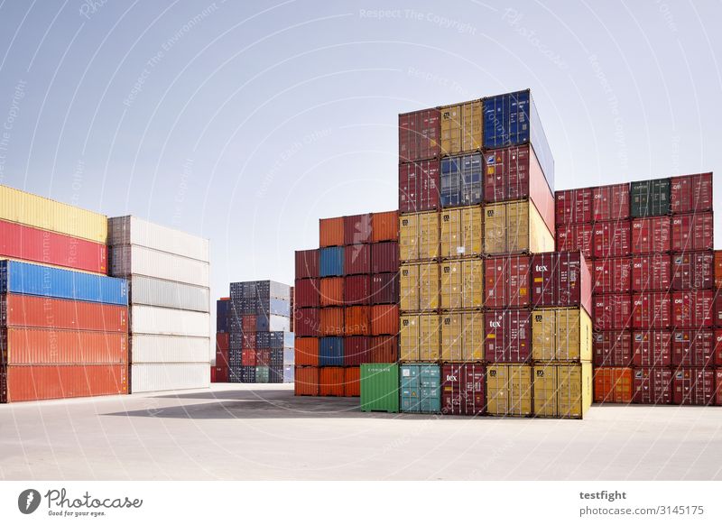 container Arbeitsplatz Handel Güterverkehr & Logistik Verkehr Verkehrswege Arbeit & Erwerbstätigkeit Business Reichtum Container Ware liefern Lager