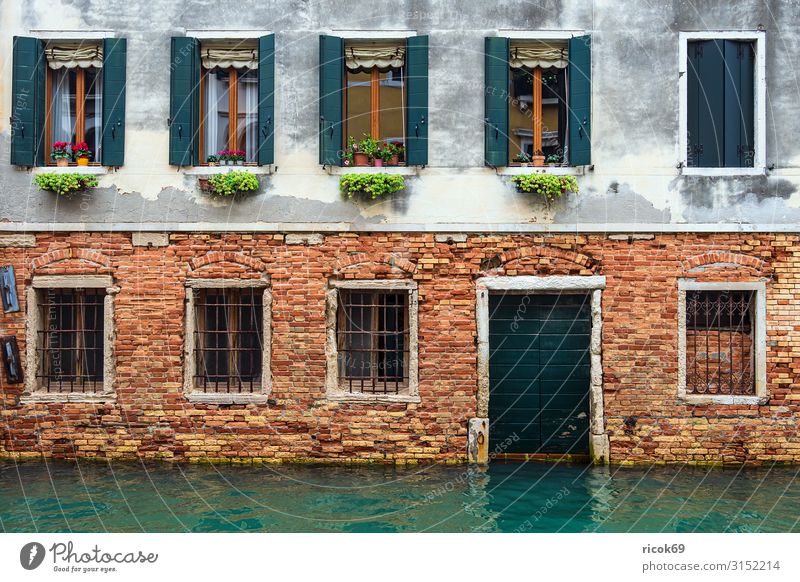 Historische Gebäude in der Altstadt von Venedig in Italien Erholung Ferien & Urlaub & Reisen Tourismus Haus Wasser Stadt Architektur Fassade Sehenswürdigkeit