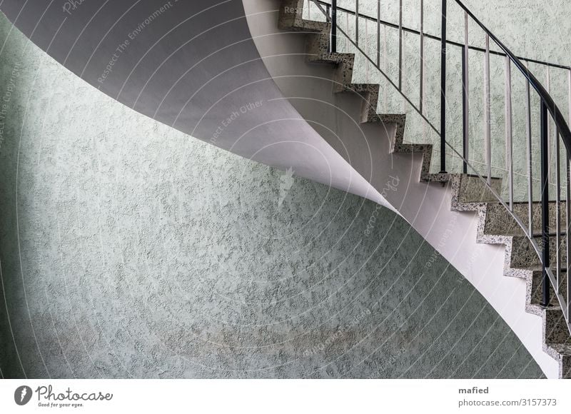 Schöne Kurven Kohlekraftwerk Industrieanlage Architektur Treppe Stein Beton Stahl elegant grau weiß Farbfoto Gedeckte Farben Innenaufnahme Menschenleer