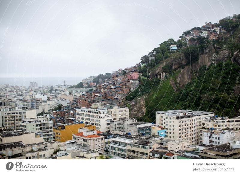 Favela Ferien & Urlaub & Reisen Tourismus Sightseeing Städtereise Wolken Hügel Stadt Stadtzentrum Stadtrand überbevölkert Haus Einfamilienhaus Hochhaus