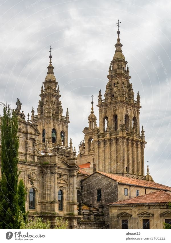 Kathedrale Santiago de Compostela Kathedrale Ferien & Urlaub & Reisen Tourismus Kirche Gebäude Architektur Fassade Denkmal alt Religion & Glaube Klingel Camino