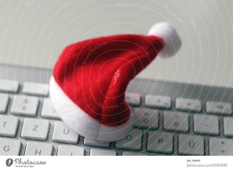 Xmas Business Weihnachten & Advent Mütze Nikolausmütze stehen authentisch Freundlichkeit Fröhlichkeit trendy einzigartig positiv grau rot weiß Gefühle Vorfreude
